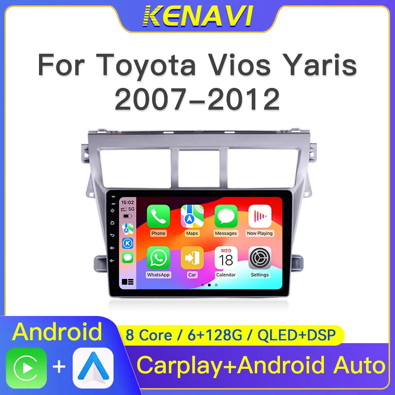 2 Din Android10 Car Stereo Radio For Toyota Vios Yaris 2007 2008-2012 Multimedia Video Player Carplay GPS Navigation With Screen
2 Din Android10 Car Stereo Radio For Toyota Vios Yaris 2007 2008-2012 Multimedia Video Player Carplay GPS Navigation With Screen