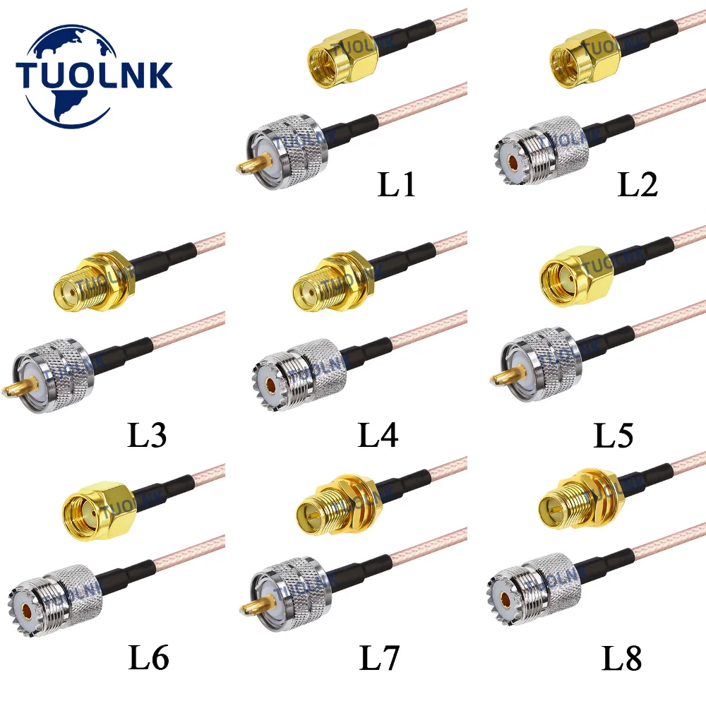 RG316 Coax Cable SMA Male Female Jack to UHF Plug Pigtail Jumper WIFI Router Antenna RF Coaxial Cable for Radio Handheld Walkie
RG316 Coax Cable SMA Male Female Jack to UHF Plug Pigtail Jumper WIFI Router Antenna RF Coaxial Cable for Radio Handheld Walkie
