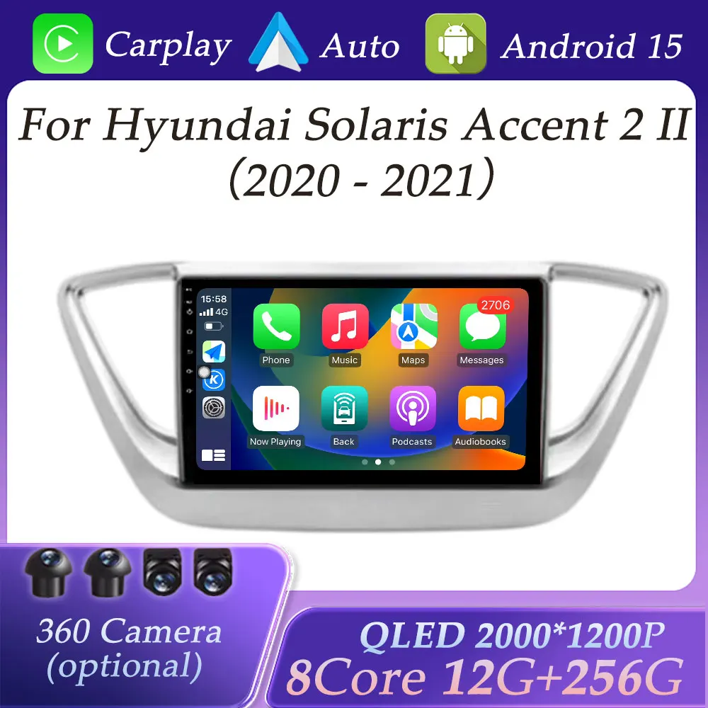 DSP Stereo for Hyundai Solaris Accent 2 II 2020-2021 Wireless CarPlay Car Radio Multimedia Player GPS Navigation QLED Screen BT
DSP Stereo for Hyundai Solaris Accent 2 II 2020-2021 Wireless CarPlay Car Radio Multimedia Player GPS Navigation QLED Screen BT