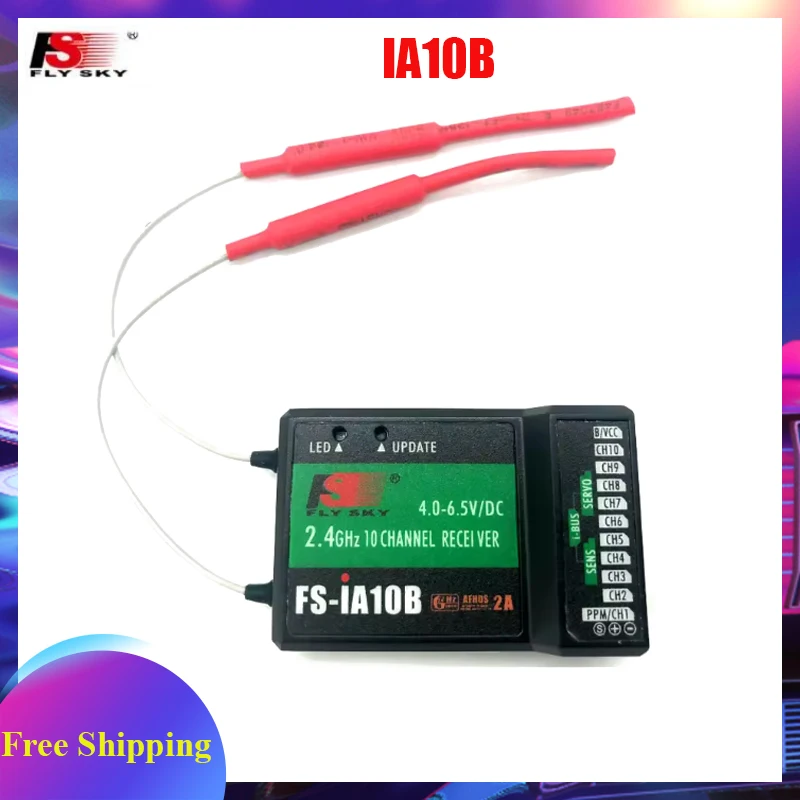 Flysky 2.4G 10CH FS-iA10B 10 Channels Receiver FS IA10B for Transmitter FS-I10 FS-I6S FPV RC Helicopter Quadcopter Aircraft
Flysky 2.4G 10CH FS-iA10B 10 Channels Receiver FS IA10B for Transmitter FS-I10 FS-I6S FPV RC Helicopter Quadcopter Aircraft