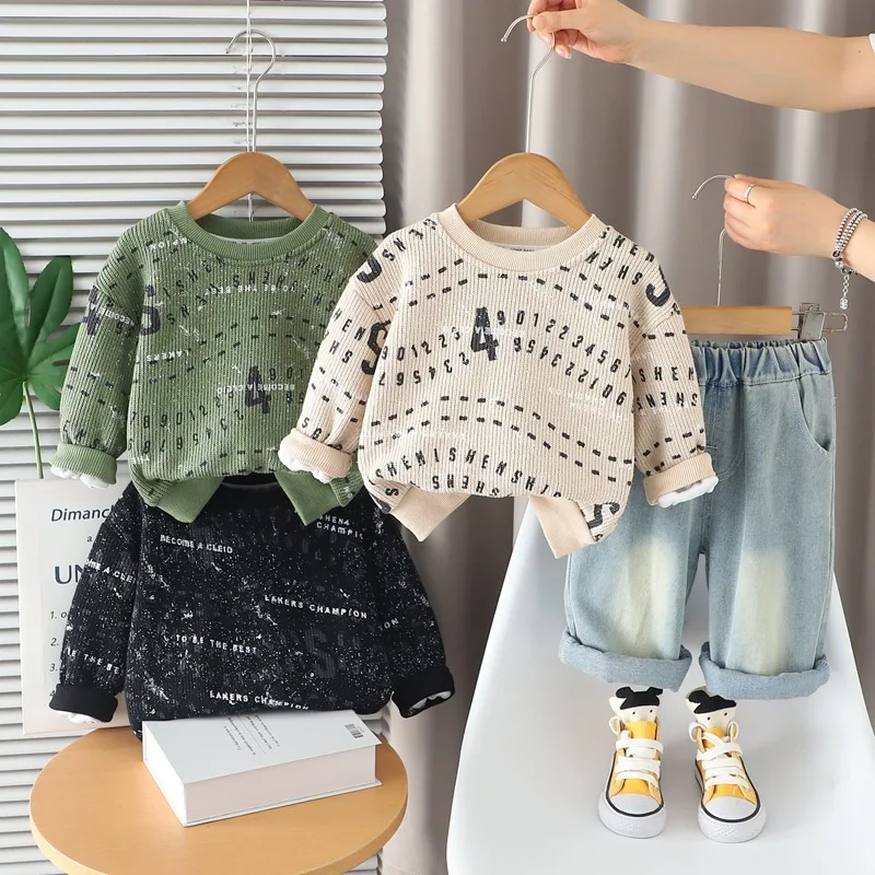 Boys Clothes Sets Spring Autumn 2025 Children Sweatshirts Denim Pants 2pcs Sports T-shirts Suit For Baby Tracksuits Kids Outfits
Boys Clothes Sets Spring Autumn 2025 Children Sweatshirts Denim Pants 2pcs Sports T-shirts Suit For Baby Tracksuits Kids Outfits
