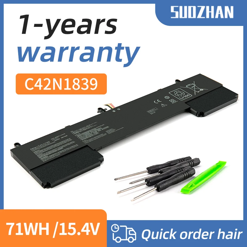 SUOZHAN C42N1839 Laptop Battery For ASUS ZenBook 15 UX563 UX563FD UX534 UX534FT UX534FTC UX534FA UX534FAC UX533 Q537FD Q547FD
SUOZHAN C42N1839 Laptop Battery For ASUS ZenBook 15 UX563 UX563FD UX534 UX534FT UX534FTC UX534FA UX534FAC UX533 Q537FD Q547FD