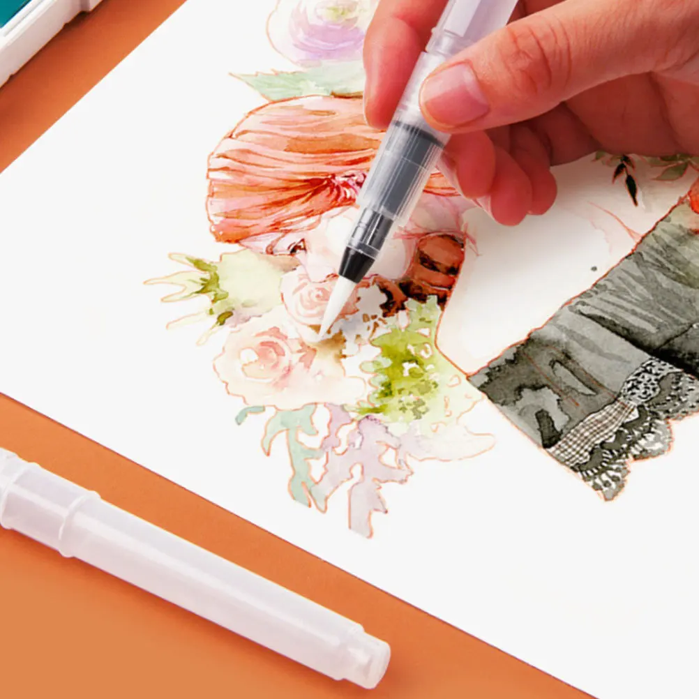 6Pcs Water Brush Pens Nylon Tip Portable Refillable Water Storage Painting Tools Kids DIY Watercolor Art Supplies
6Pcs Water Brush Pens Nylon Tip Portable Refillable Water Storage Painting Tools Kids DIY Watercolor Art Supplies