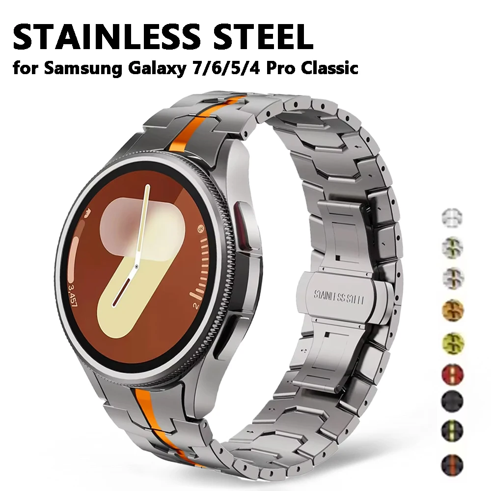 No Gaps Stainless Steel Band for Samsung Galaxy 6 Classic 47mm 43mm 5pro 45mm Men Link Strap for Galaxy 7 6 5 4 44mm 40mm FE
No Gaps Stainless Steel Band for Samsung Galaxy 6 Classic 47mm 43mm 5pro 45mm Men Link Strap for Galaxy 7 6 5 4 44mm 40mm FE