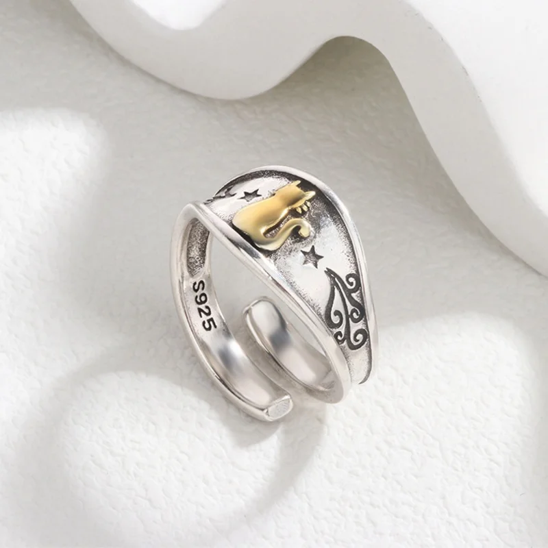 Buyee 925 Sterling Silver Couples Ring Finger Elegant Cat Animal Open Ring for Women Men Fashion Fine Jewelry Circle Gift
Buyee 925 Sterling Silver Couples Ring Finger Elegant Cat Animal Open Ring for Women Men Fashion Fine Jewelry Circle Gift