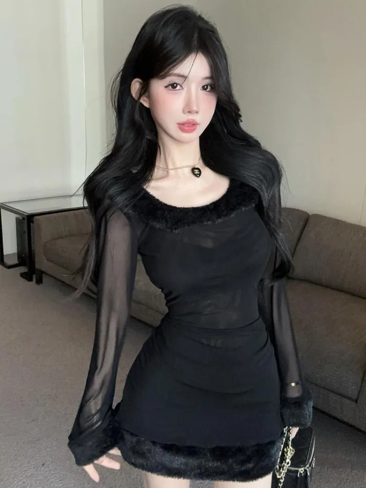Retro Mesh Sleeveless Short Dress Women's Sexy Shoulder Bared Black Skirt Korean Style Commute Snowflake Fabric Universa...
Retro Mesh Sleeveless Short Dress Women's Sexy Shoulder Bared Black Skirt Korean Style Commute Snowflake Fabric Universa...