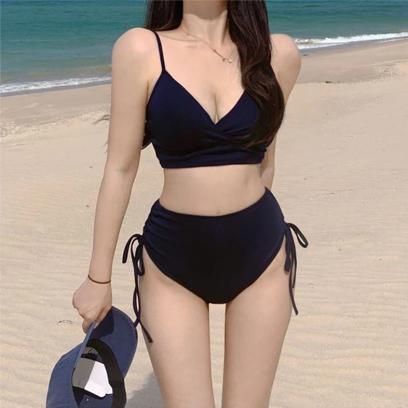 Hot Selling Bikini Sle Swimming Suits Women's High Waist V-Ne Bal Split Pure Color Sexy Swimming Wear with Chest Pad
Hot Selling Bikini Sle Swimming Suits Women's High Waist V-Ne Bal Split Pure Color Sexy Swimming Wear with Chest Pad