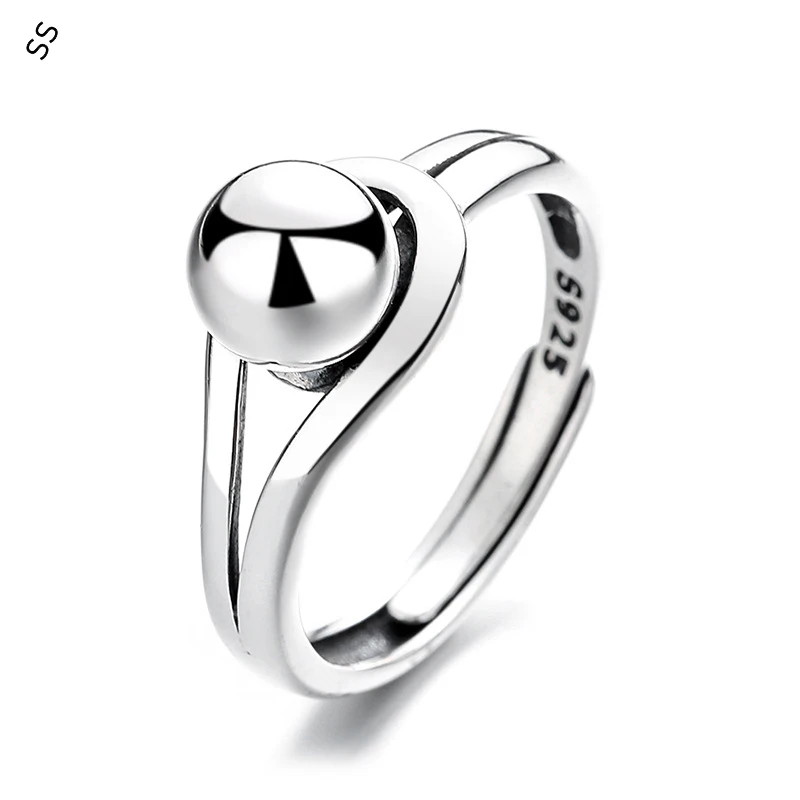 All Body S925 Sterling Silver Adjustable Open Ring for Men/Women Simple Cold Wind Geometric Ball Unique Design Sense Hand Decor
All Body S925 Sterling Silver Adjustable Open Ring for Men/Women Simple Cold Wind Geometric Ball Unique Design Sense Hand Decor