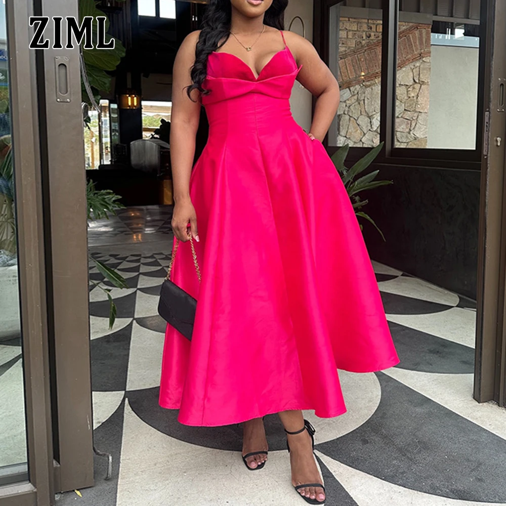ZIML Solid Sexy Slimming Fold Dress For Women Square Collar Sleeveless High Waist Temperament Dresses Female Fashion Style New
ZIML Solid Sexy Slimming Fold Dress For Women Square Collar Sleeveless High Waist Temperament Dresses Female Fashion Style New