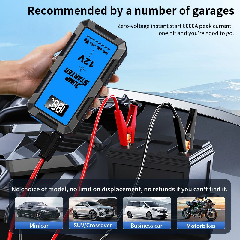 Power Bank for iPhone 16000mAh Car Jump Starter Car Booster External Battery Pack 12V Starting Device for Petrol Diesel Vehicle
Power Bank for iPhone 16000mAh Car Jump Starter Car Booster External Battery Pack 12V Starting Device for Petrol Diesel Vehicle