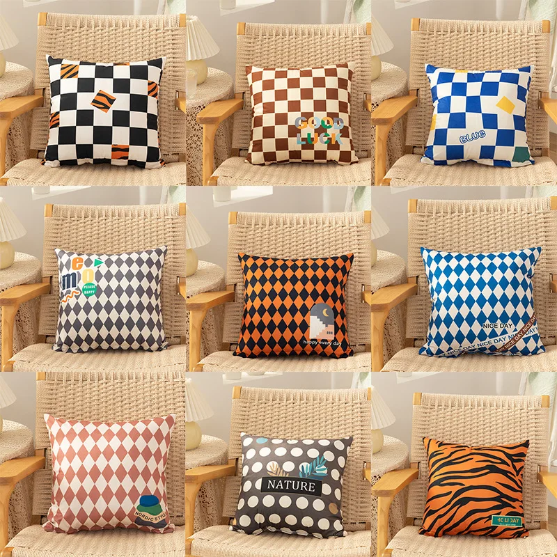 45X45CM Modern Minimalist Nordic Ins Checkerboard Living Room Sofa Pillow Cover Bedside Back Cushion Cover
45X45CM Modern Minimalist Nordic Ins Checkerboard Living Room Sofa Pillow Cover Bedside Back Cushion Cover