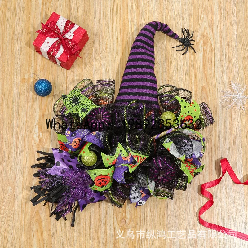 ZZ Halloween wreath door hanging wreath witch leg broom haunted house decoration pendant party pendant
ZZ Halloween wreath door hanging wreath witch leg broom haunted house decoration pendant party pendant