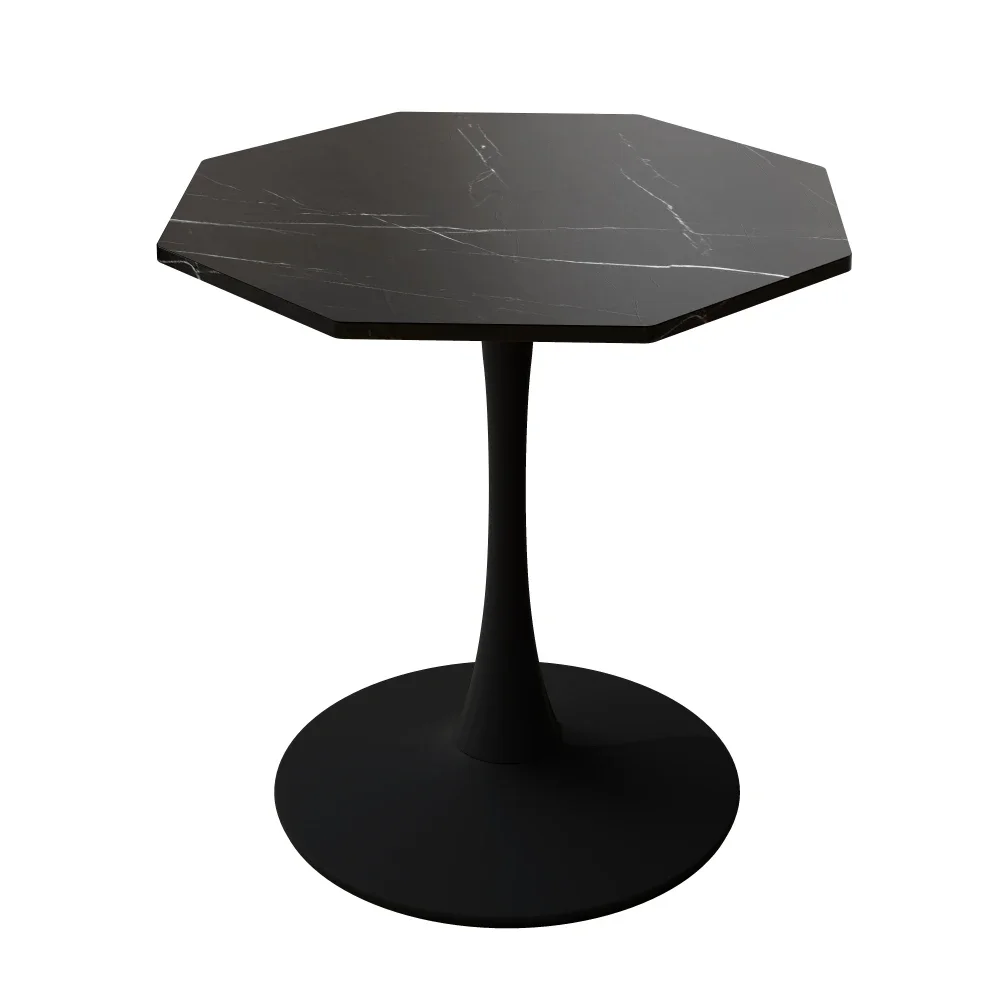 31.50"Modern Octagonal Coffee Table with Printed Black Marble Table Top,Metal Base, for Dining Room, Kitchen, Living Room 
31.50"Modern Octagonal Coffee Table with Printed Black Marble Table Top,Metal Base, for Dining Room, Kitchen, Living Room