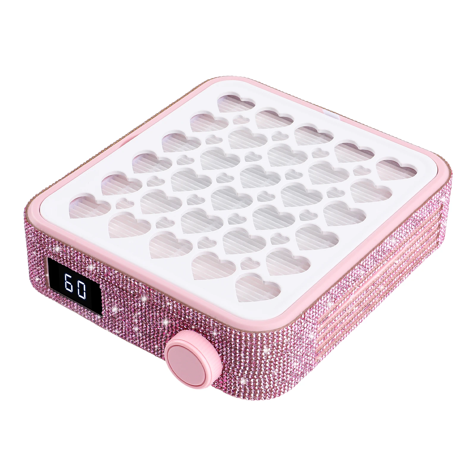 Professional Rhinestone Strong Power Brushless Fan Pink Mini Nail Dust Collector for Nail Salon
Professional Rhinestone Strong Power Brushless Fan Pink Mini Nail Dust Collector for Nail Salon