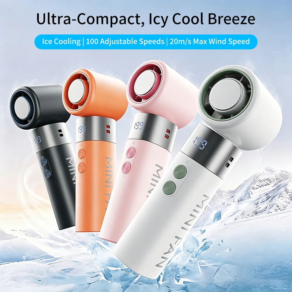 Portable High Speed Cooling Handheld Fan 3000mAh Rechargeable 199 Wind Speeds Adjustable Mini Foldable Air Cooling Turbo Fan
Portable High Speed Cooling Handheld Fan 3000mAh Rechargeable 199 Wind Speeds Adjustable Mini Foldable Air Cooling Turbo Fan