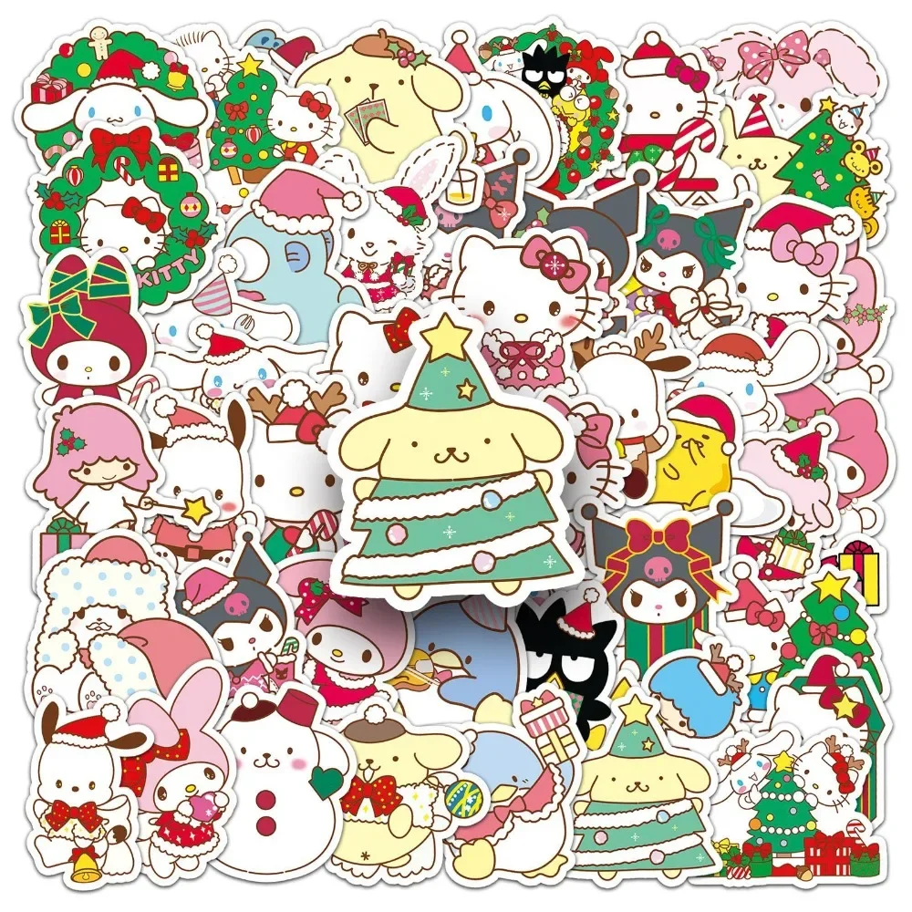 50pcs Christmas Sanrios Stickers Kawaii Hello Kitty Kuromi Hangyodon Cinnamoroll Diy Cute Waterproof Decor Cup Notebook Decor
50pcs Christmas Sanrios Stickers Kawaii Hello Kitty Kuromi Hangyodon Cinnamoroll Diy Cute Waterproof Decor Cup Notebook Decor