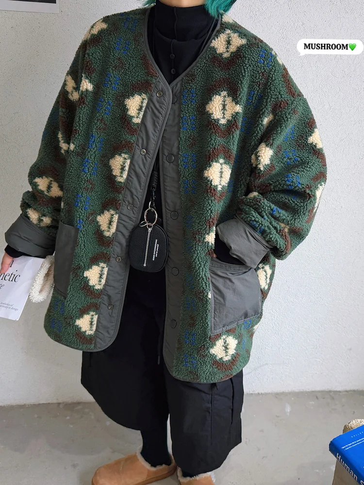 Ladies Casual Sle Double-Sided Wear Lamb Fur Flower Jaet Faionable Versatile Cotton Blend Winter Outerwear Coat
Ladies Casual Sle Double-Sided Wear Lamb Fur Flower Jaet Faionable Versatile Cotton Blend Winter Outerwear Coat