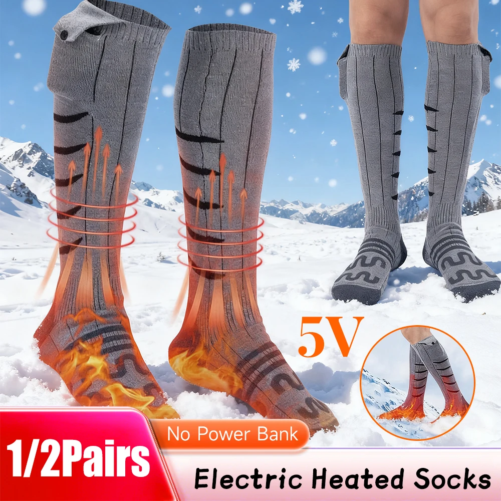 Winter Heating Socks Anti-Cold Electric Heated Socks Men Thermal Heated Foot Warmer Fast Heating for Outdoor Camping Ski Sports
Winter Heating Socks Anti-Cold Electric Heated Socks Men Thermal Heated Foot Warmer Fast Heating for Outdoor Camping Ski Sports
