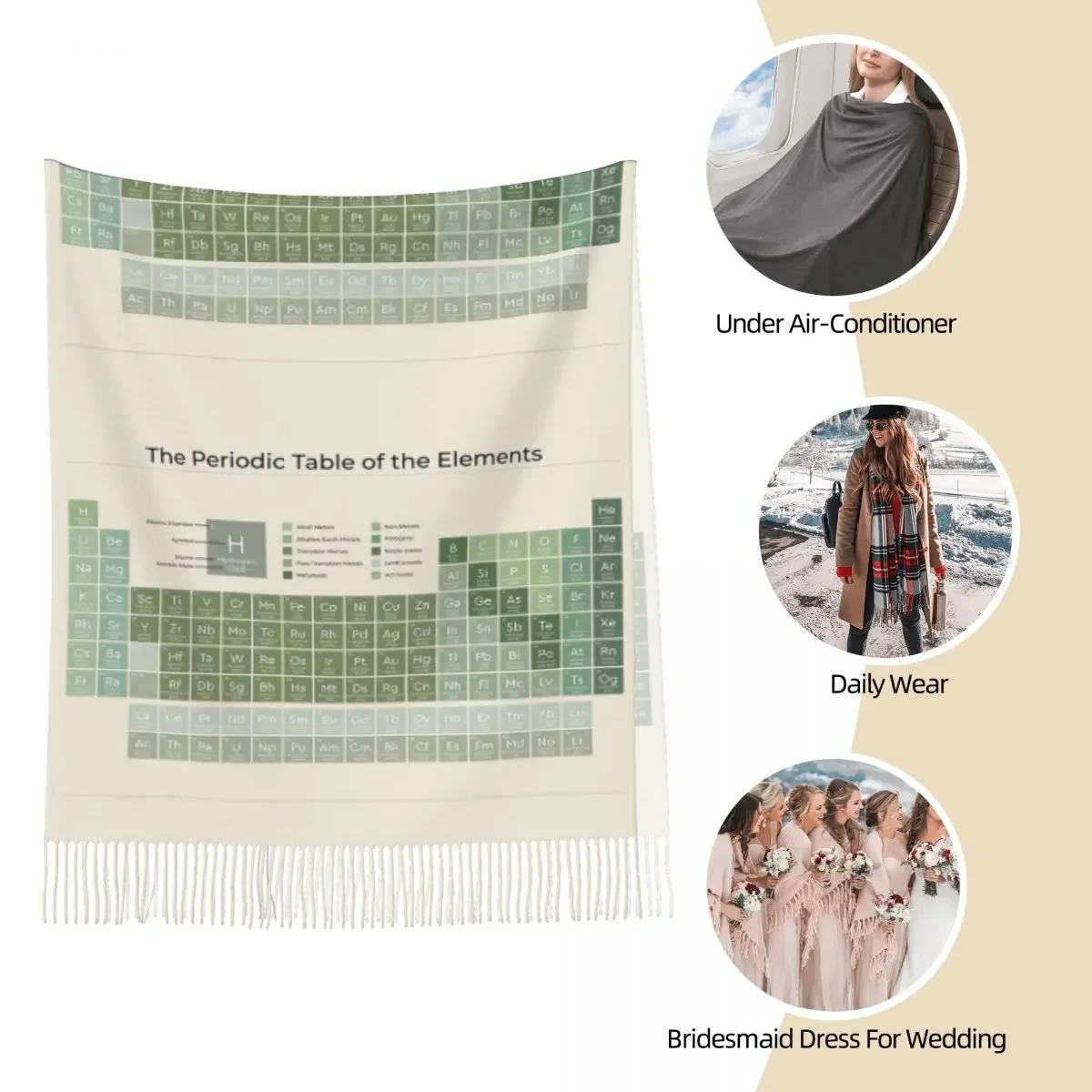 Периодическая таблица элементов Evergreen на песке Шарф с кисточками Шарфы для женщин Шали и накидки Длинная осенне-зимняя шаль
Периодическая таблица элементов Evergreen на песке Шарф с кисточками Шарфы для женщин Шали и накидки Длинная осенне-зимняя шаль