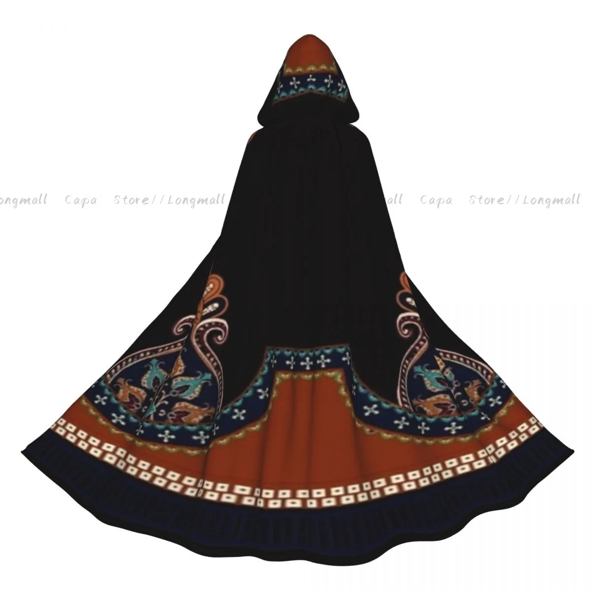 Adult Halloween Geomatric Flower Border Cloak Cape Hooded Medieval Costume Full Length Dress Coat
Adult Halloween Geomatric Flower Border Cloak Cape Hooded Medieval Costume Full Length Dress Coat