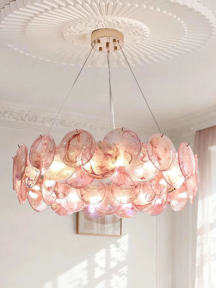 Murano Glass Chandelier For Living Room Bedroom Pink White Glass Hanging Pendant Lamp For Dining Room Kitchen Lighting
Murano Glass Chandelier For Living Room Bedroom Pink White Glass Hanging Pendant Lamp For Dining Room Kitchen Lighting