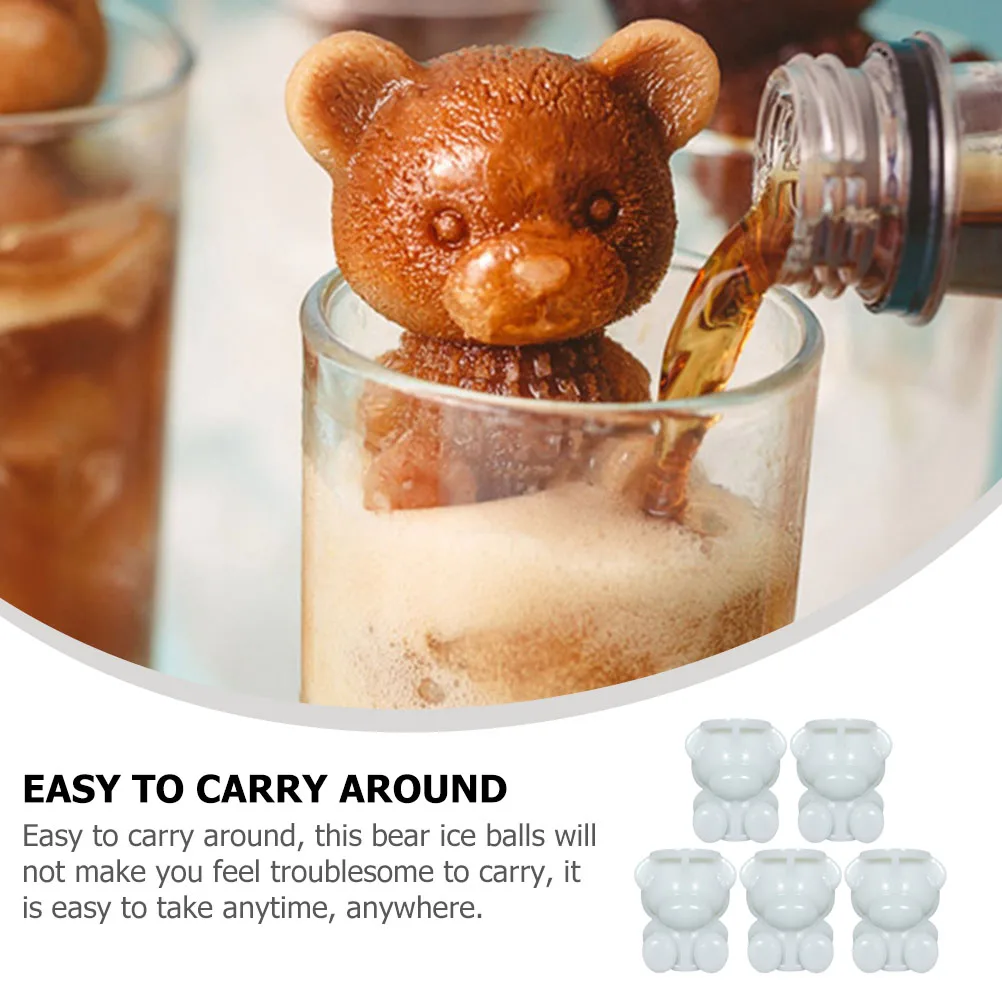 5pcs Ice Cube Mold Bear Shape Silicone Tray for Whiskey Cocktail Decorative Balls Perfect Cubes Kitchen Bar Tools
5pcs Ice Cube Mold Bear Shape Silicone Tray for Whiskey Cocktail Decorative Balls Perfect Cubes Kitchen Bar Tools