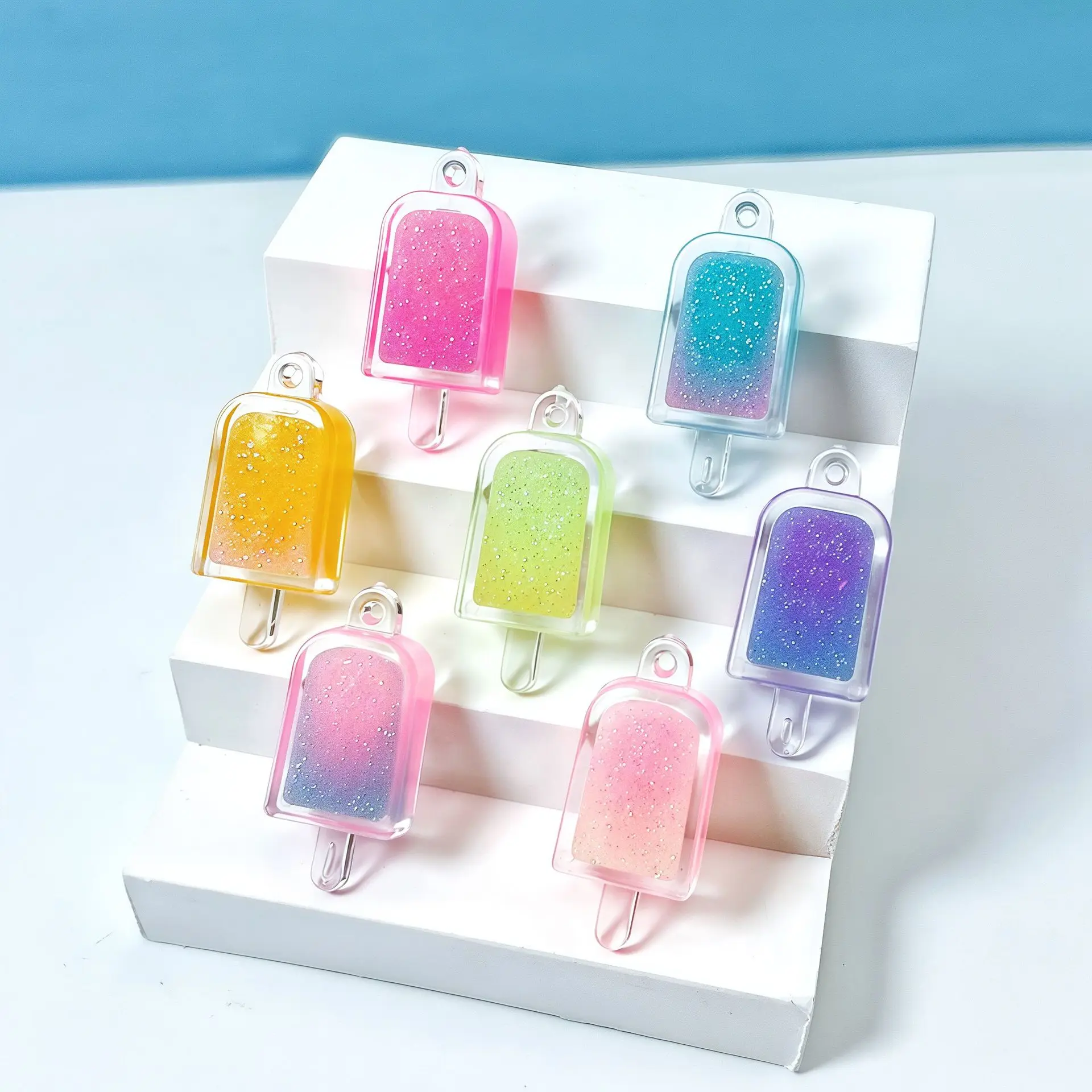 Two-color luminous gradual change colorful popsicle DIY keychain bag earrings necklace pendant cream glue jewelry toy
Two-color luminous gradual change colorful popsicle DIY keychain bag earrings necklace pendant cream glue jewelry toy