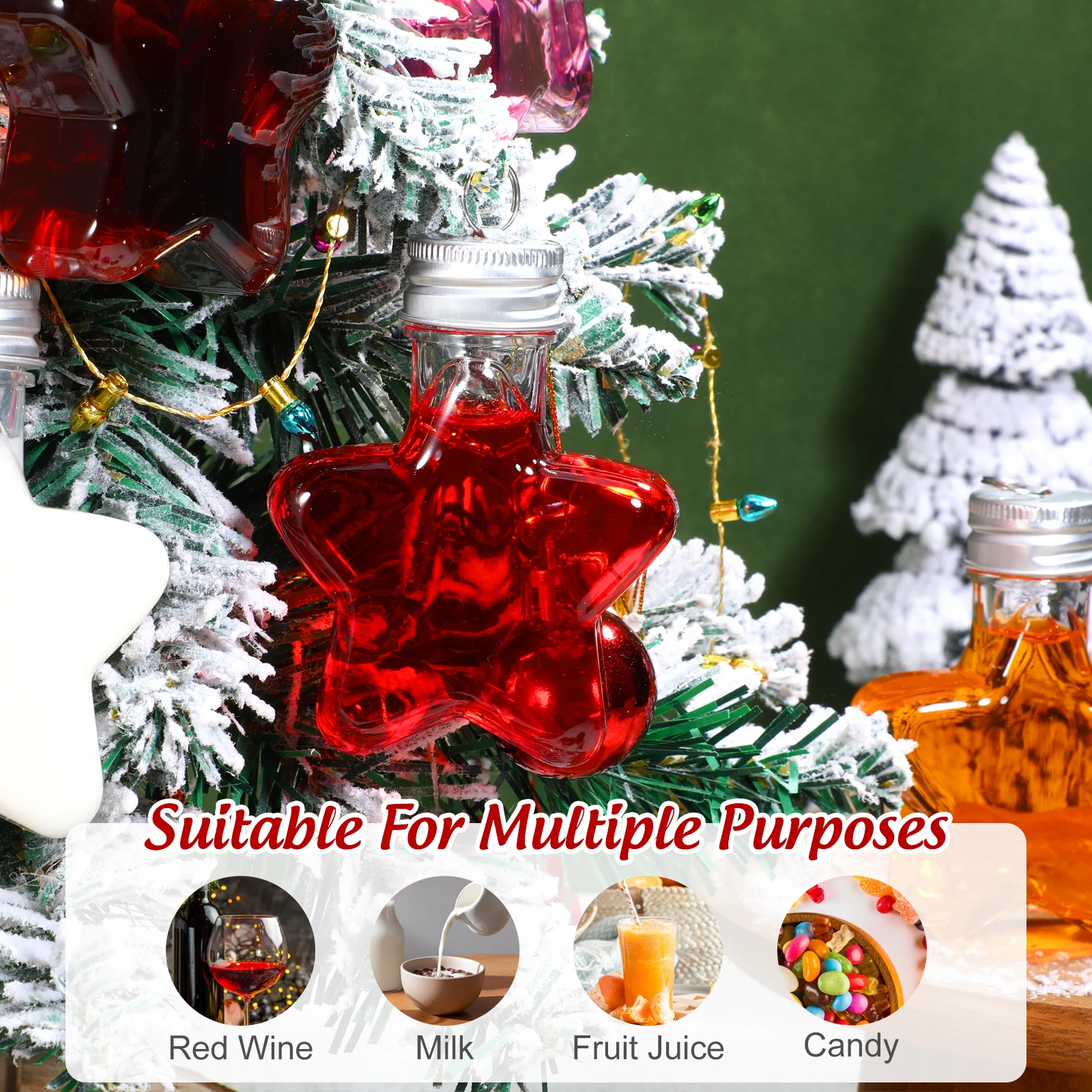 20pcs Star Shape Hanging Bottles Transparent Plastic Fillable Ornaments Christmas Crafts Decorative Baubles Diy Wishing Bottle
20pcs Star Shape Hanging Bottles Transparent Plastic Fillable Ornaments Christmas Crafts Decorative Baubles Diy Wishing Bottle