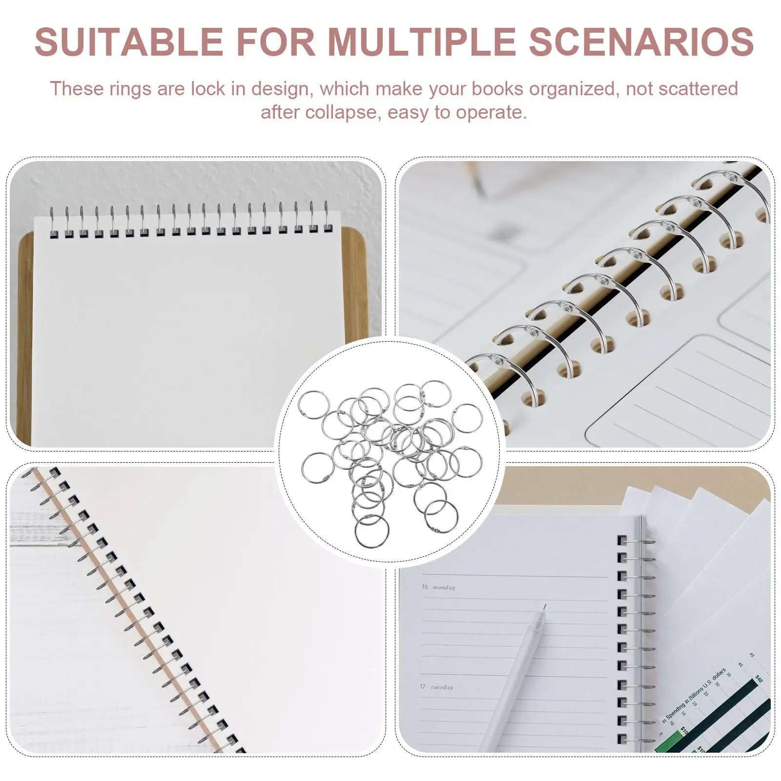 50 Pcs Colored Index Cards Loose-leaf Buckle Black Ring Rings for Note Book Travel Flashcards The
50 Pcs Colored Index Cards Loose-leaf Buckle Black Ring Rings for Note Book Travel Flashcards The