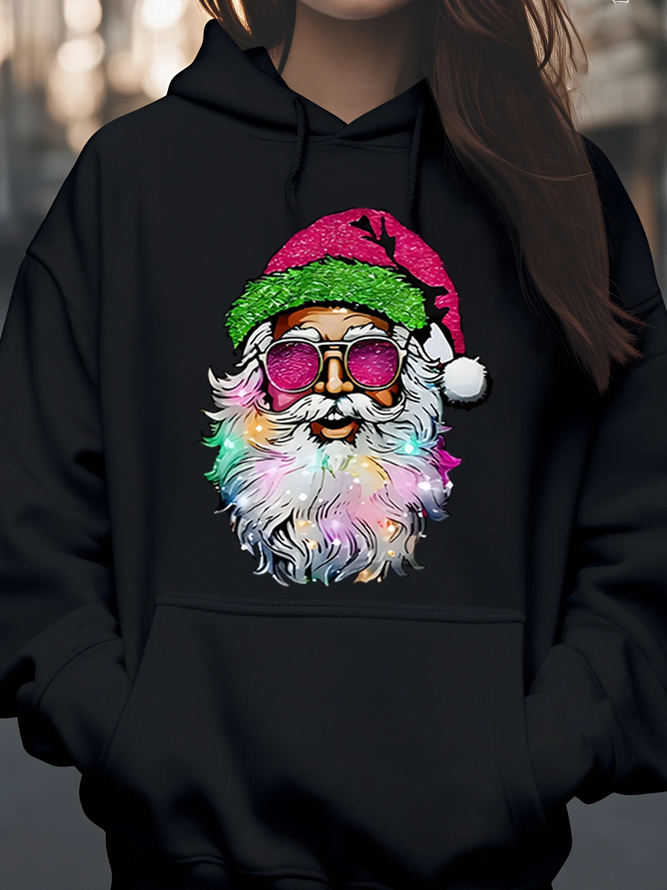 Красочная рождественская толстовка с принтом Санта-Клауса, повседневная одежда для женщин и мужчин
Красочная рождественская толстовка с принтом Санта-Клауса, повседневная одежда для женщин и мужчин