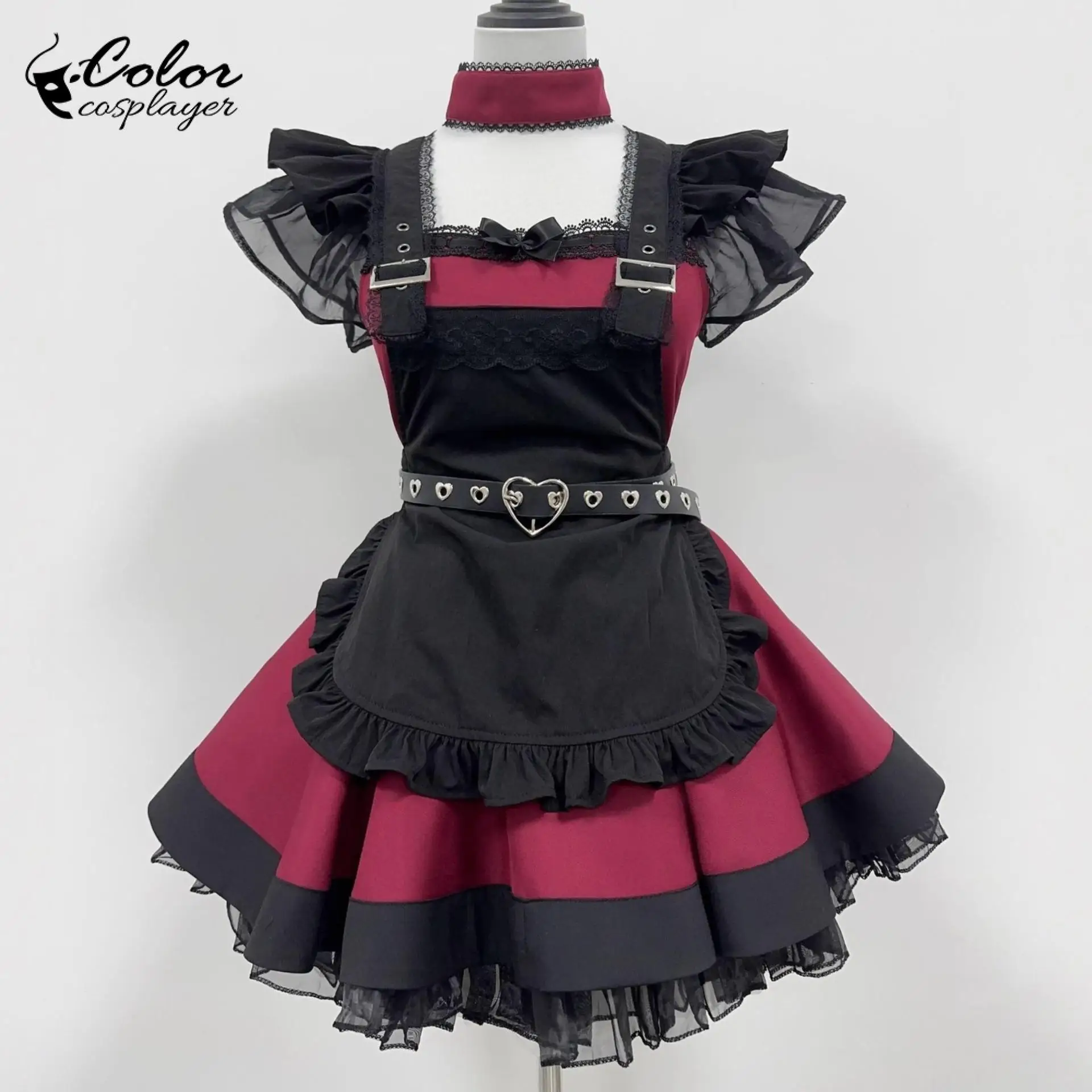 Gothic Lolita Black Red Maid Dress Punk Style Women Dress Anime Girl Outfit Carnival Cosplay Costume Subculture Dress Up
Gothic Lolita Black Red Maid Dress Punk Style Women Dress Anime Girl Outfit Carnival Cosplay Costume Subculture Dress Up