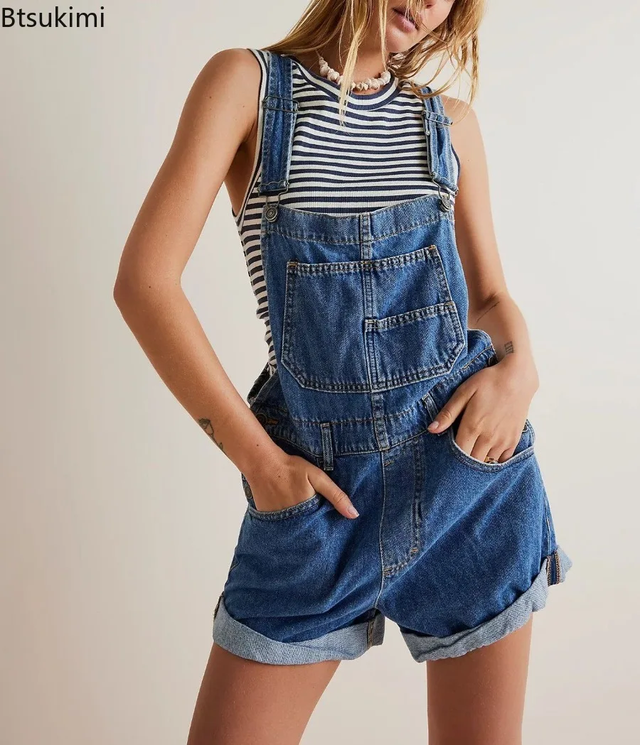 New 2026 Women's Denim Overalls Summer Fashion Jumpsuits Solid Loose Multi-pocket Cuffed Short Jeans Street Casual Straps Shorts
New 2026 Women's Denim Overalls Summer Fashion Jumpsuits Solid Loose Multi-pocket Cuffed Short Jeans Street Casual Straps Shorts
