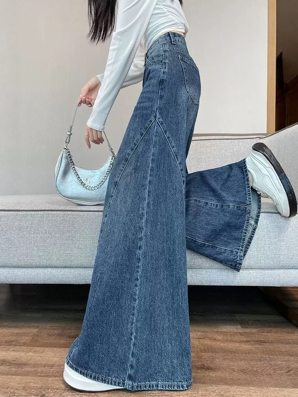 Retro Blue High Waist Wide Leg Jeans Women's Spring Autumn New Style Loose Straight Cut Trousers Hong Kong Flavor
Retro Blue High Waist Wide Leg Jeans Women's Spring Autumn New Style Loose Straight Cut Trousers Hong Kong Flavor