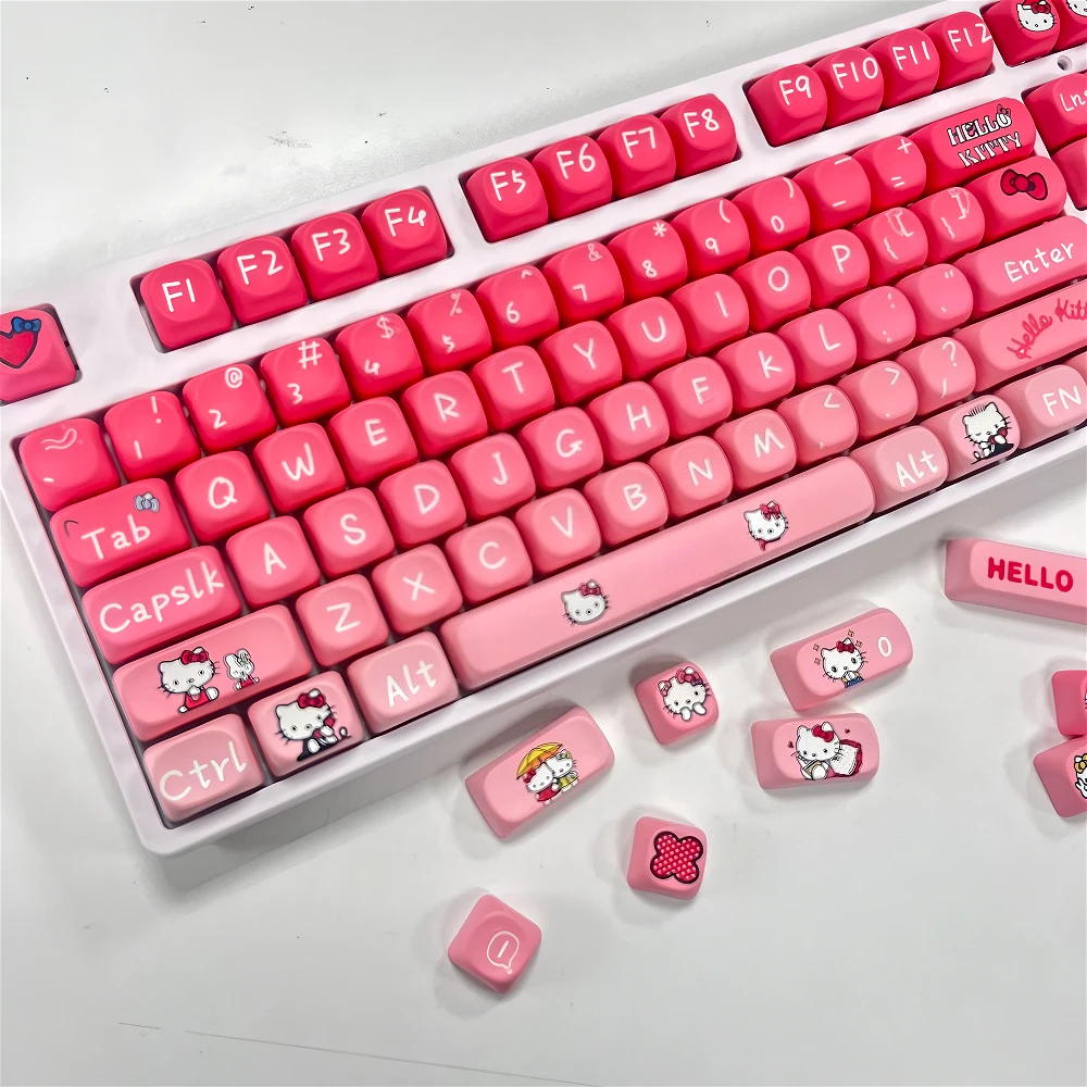 135 Key Cute Kitten Keycap Set PBT MOA Type Girl Pink Keycap Gift Suitable for MX Switch Mechanical Keyboard
135 Key Cute Kitten Keycap Set PBT MOA Type Girl Pink Keycap Gift Suitable for MX Switch Mechanical Keyboard