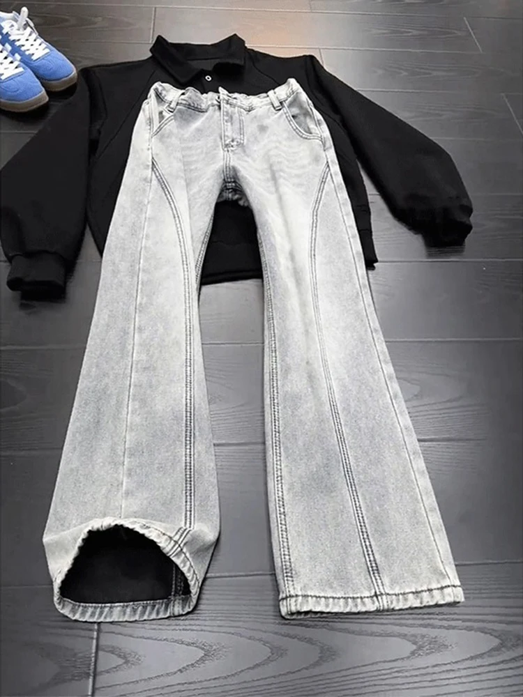 Retro Blue Men's Flared Straight Leg Jeans American High Street Vibe Cleanfit Extended Version Casual Wear Touring Jeans
Retro Blue Men's Flared Straight Leg Jeans American High Street Vibe Cleanfit Extended Version Casual Wear Touring Jeans