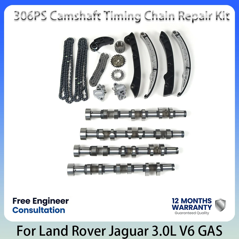 306PS Engine Camshaft Timing Chain Kit LR041670 For Land Rover Jaguar 3.0T 3.0 L T V6 GAS AJ126 13-22 XE XF XJ Range Rover Sport
306PS Engine Camshaft Timing Chain Kit LR041670 For Land Rover Jaguar 3.0T 3.0 L T V6 GAS AJ126 13-22 XE XF XJ Range Rover Sport