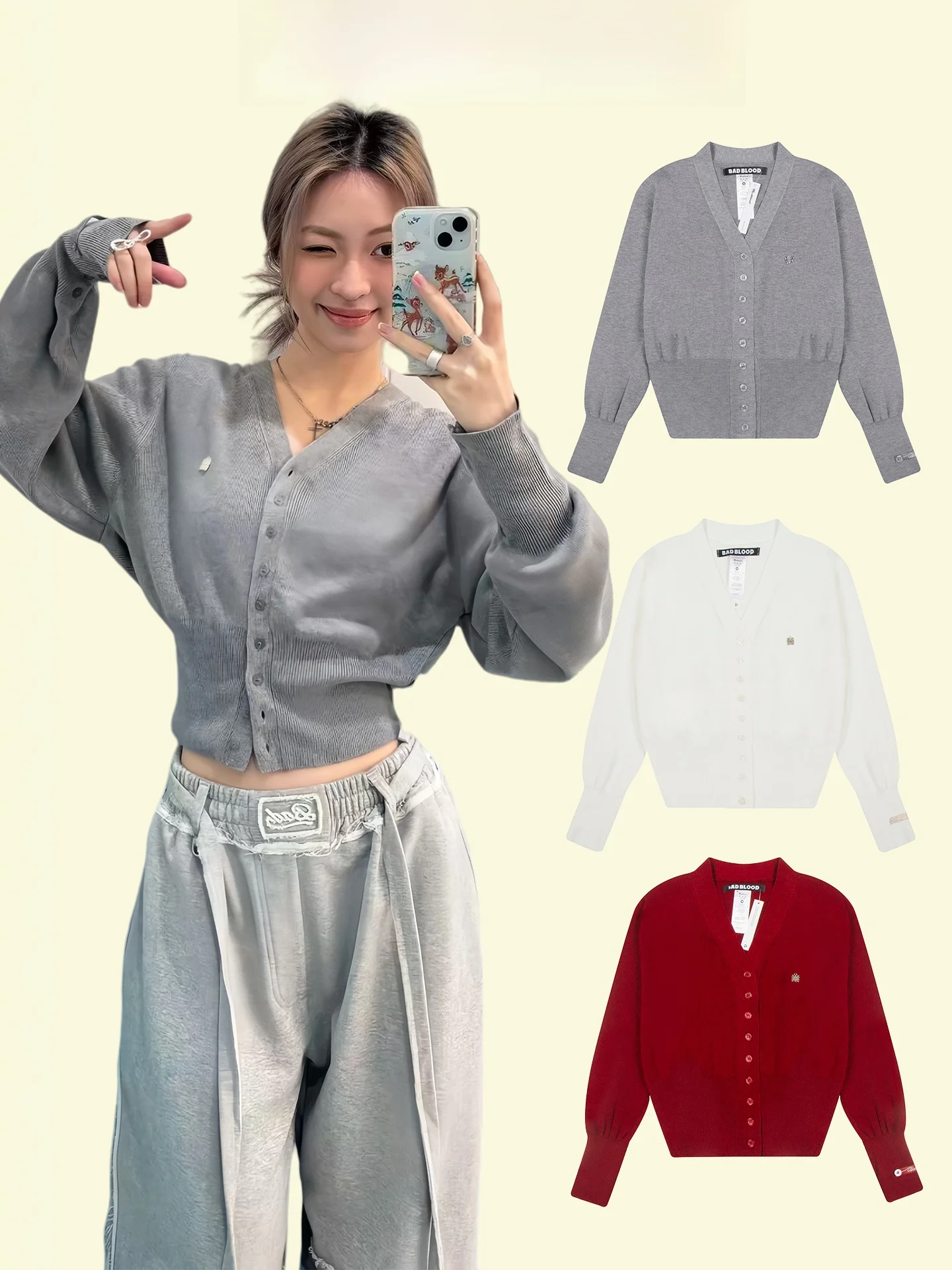 Women's Knitted V-Neck Sweater Cardigan Metal Button Waist-Cinching Top Princess Style Long Sleeve Soft Cotton Outerwear
Women's Knitted V-Neck Sweater Cardigan Metal Button Waist-Cinching Top Princess Style Long Sleeve Soft Cotton Outerwear