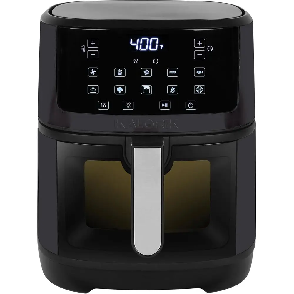 7-Quart Digital Air Fryer with 10 Presets, 12 Food Categories, Large View Window, Nonstick Basket, 1500-Watt Black
7-Quart Digital Air Fryer with 10 Presets, 12 Food Categories, Large View Window, Nonstick Basket, 1500-Watt Black
