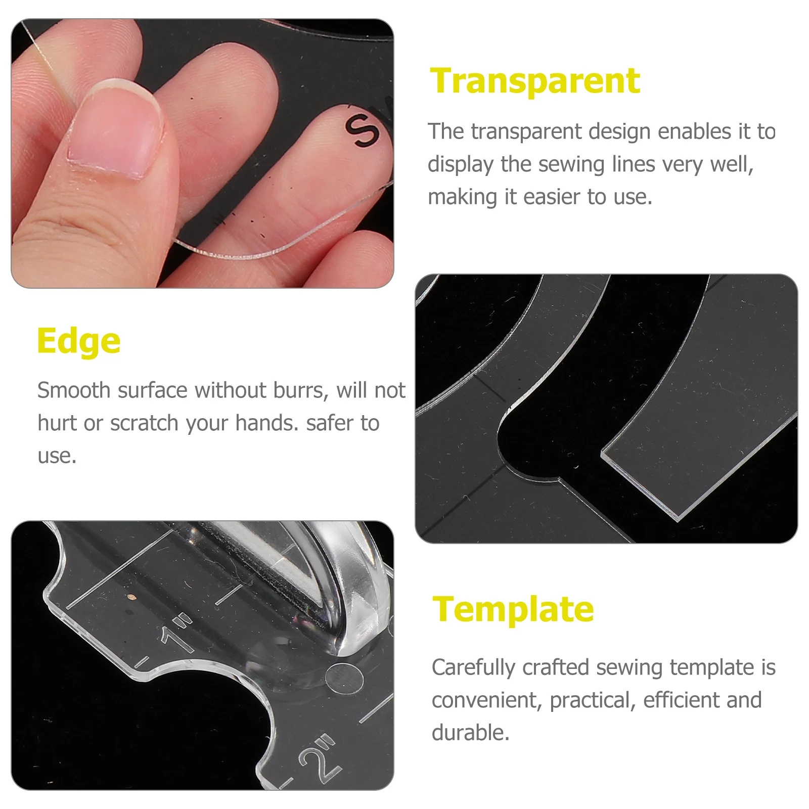 1Set Acrylic Sewing Ruler Patchwork Template Quilting Transparent Fabric Ruler DIY Stitching Tool for Clothes Crafts
1Set Acrylic Sewing Ruler Patchwork Template Quilting Transparent Fabric Ruler DIY Stitching Tool for Clothes Crafts