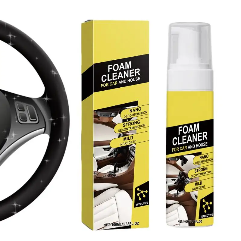 Car Cleaning Spray Interior Multifunctional Car Cleaning Foam Spray 100ml Interior Car Cleaner Foam Cleaner For Auto
Car Cleaning Spray Interior Multifunctional Car Cleaning Foam Spray 100ml Interior Car Cleaner Foam Cleaner For Auto