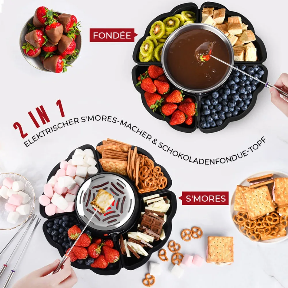 4 Roasting Forks Electric Marshmallow Roaster Movie Night Supplies Heated Bowl 2 In 1 Smores Maker Flameless Fondue Set Home
4 Roasting Forks Electric Marshmallow Roaster Movie Night Supplies Heated Bowl 2 In 1 Smores Maker Flameless Fondue Set Home