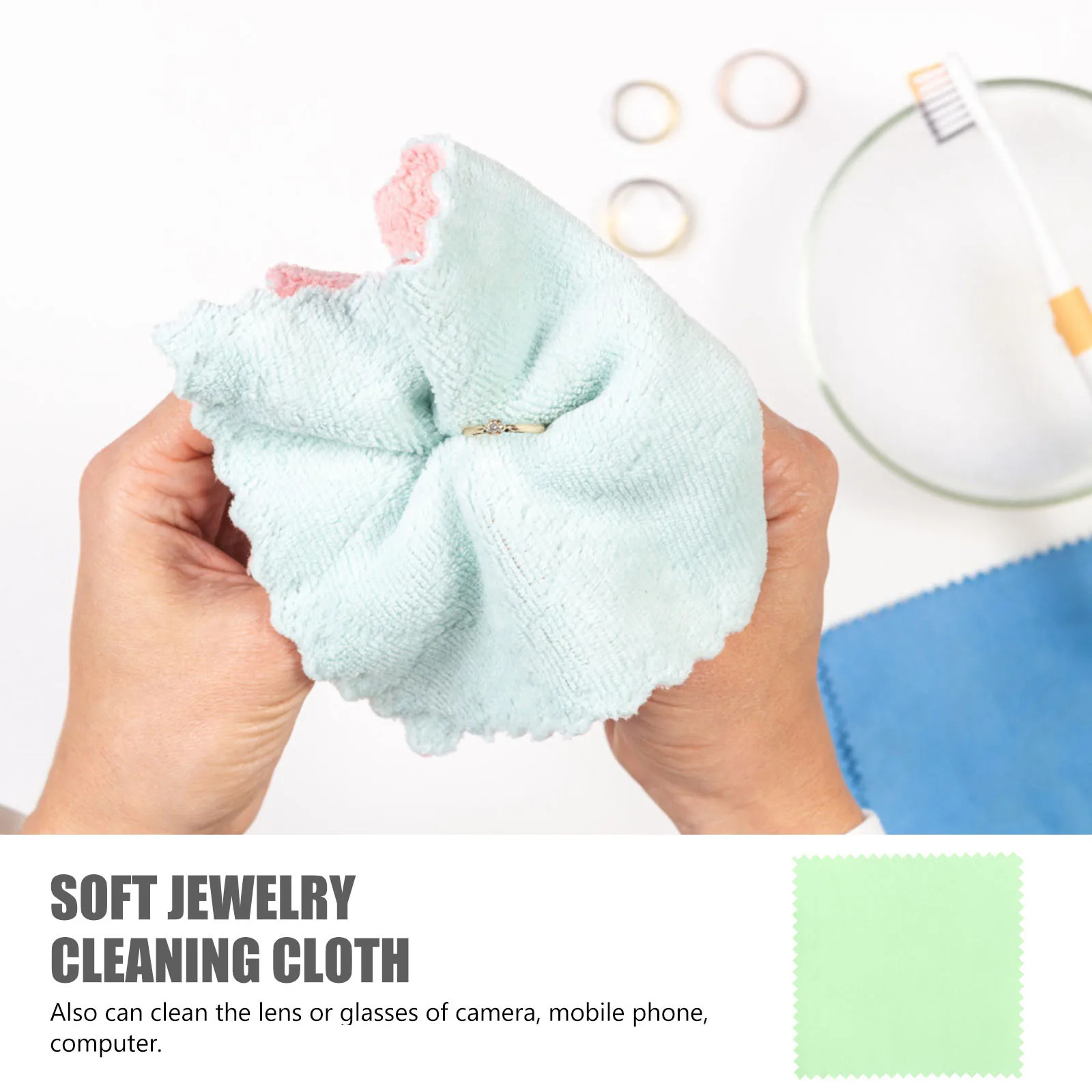 50 Pcs Cleaning Cloth Jewelry Cleaner Clothes Printable Polish Polishing Wiping Care
50 Pcs Cleaning Cloth Jewelry Cleaner Clothes Printable Polish Polishing Wiping Care