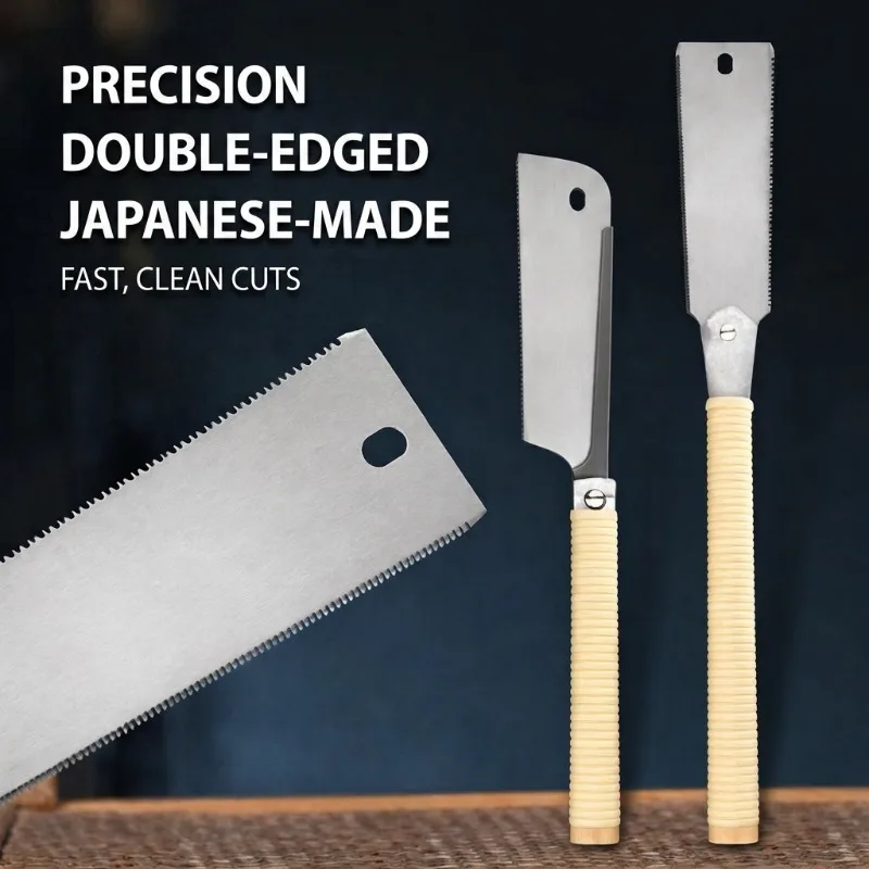 Japanese Style Double Sided Hand Saw Tenon Precision Manual Hardwood Blade Logging Saw Garden Pruning for Woodworking Projects
Japanese Style Double Sided Hand Saw Tenon Precision Manual Hardwood Blade Logging Saw Garden Pruning for Woodworking Projects