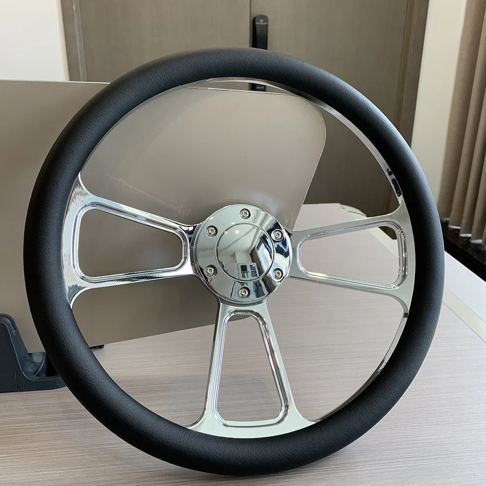 JDM Universal New 14 inch 350mm Microfiber Leather Vintage Black Retro Sports Car Steering Wheel
JDM Universal New 14 inch 350mm Microfiber Leather Vintage Black Retro Sports Car Steering Wheel