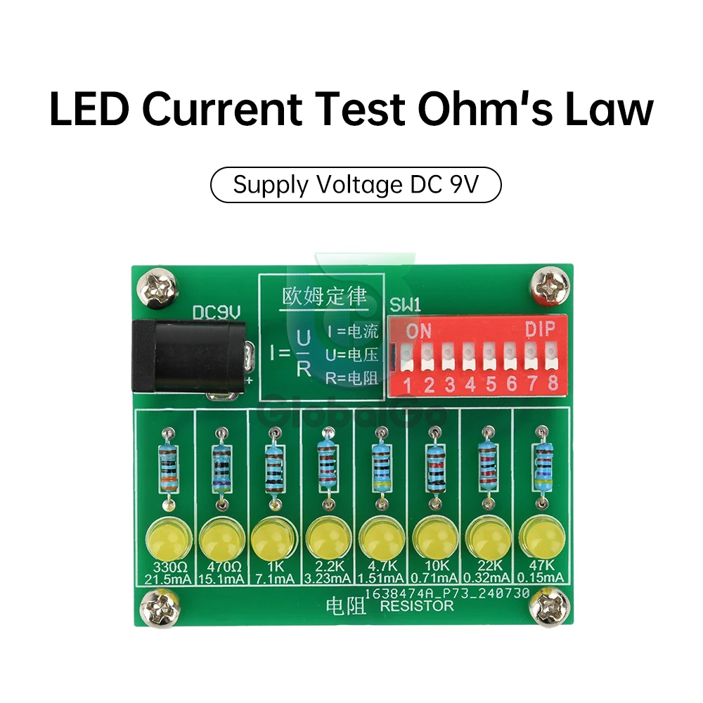 DC 9V LED Current Test Ohm Electronic Manufacturing DIY Parts Experiment Training Teaching Kit DIY Soldering Practice
DC 9V LED Current Test Ohm Electronic Manufacturing DIY Parts Experiment Training Teaching Kit DIY Soldering Practice