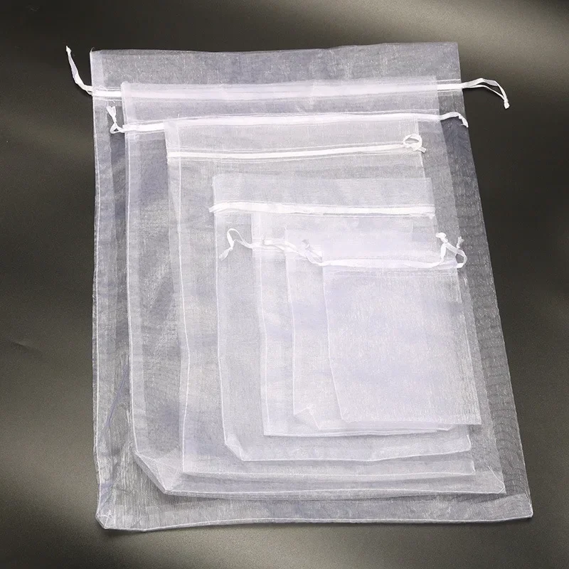 50PCS 5x7 7x9 9x12 10x15 11x16 13x18 15x20 17x23cm White Organza Bags Halloween Birthday Party Wedding Box Bags
50PCS 5x7 7x9 9x12 10x15 11x16 13x18 15x20 17x23cm White Organza Bags Halloween Birthday Party Wedding Box Bags