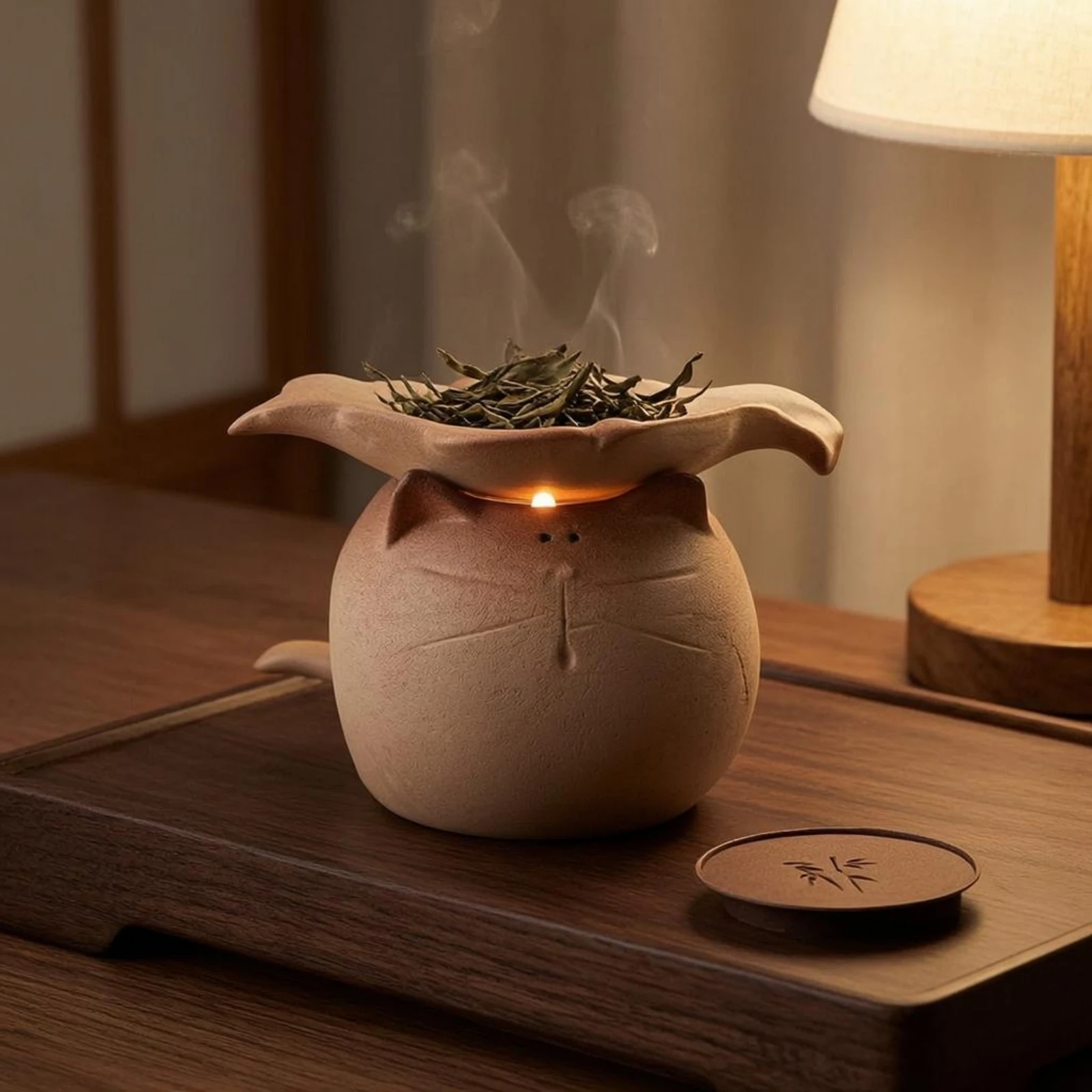 Tea Heating Heater Removable Tray Ceramic Tea Heater Burner-Style Vessel Decorative Decor Piece Fragrant Ambience for Table
Tea Heating Heater Removable Tray Ceramic Tea Heater Burner-Style Vessel Decorative Decor Piece Fragrant Ambience for Table