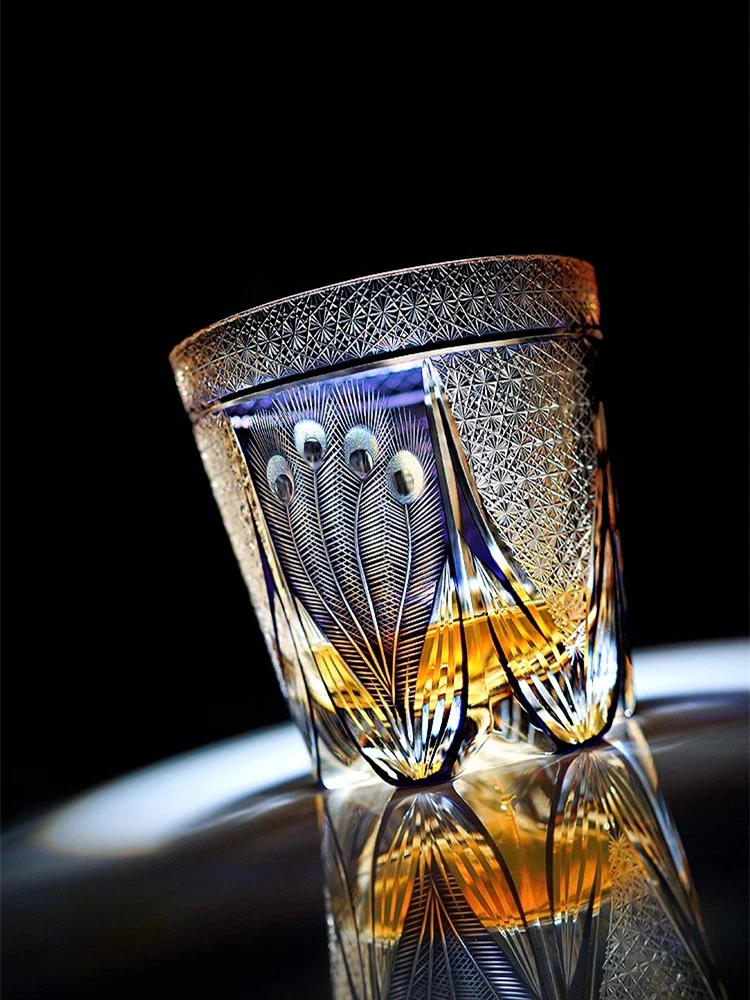 Peacock Open Screen Edo Kiriko Manual Cut Purple Crystal Glass Wine Snifter Brandy Tumbler Rock Glasses Whisky Cup Glassware
Peacock Open Screen Edo Kiriko Manual Cut Purple Crystal Glass Wine Snifter Brandy Tumbler Rock Glasses Whisky Cup Glassware