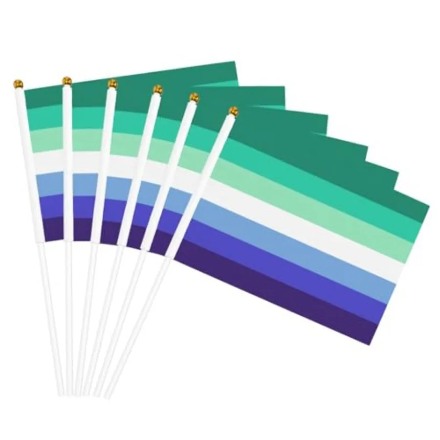 Trans-Inclusive Gay Men's Pride Flag Small Flag on Stick 5x8 Handheld Double Sided Mini Garden Flags Sign for Parade Party Deco
Trans-Inclusive Gay Men's Pride Flag Small Flag on Stick 5x8 Handheld Double Sided Mini Garden Flags Sign for Parade Party Deco