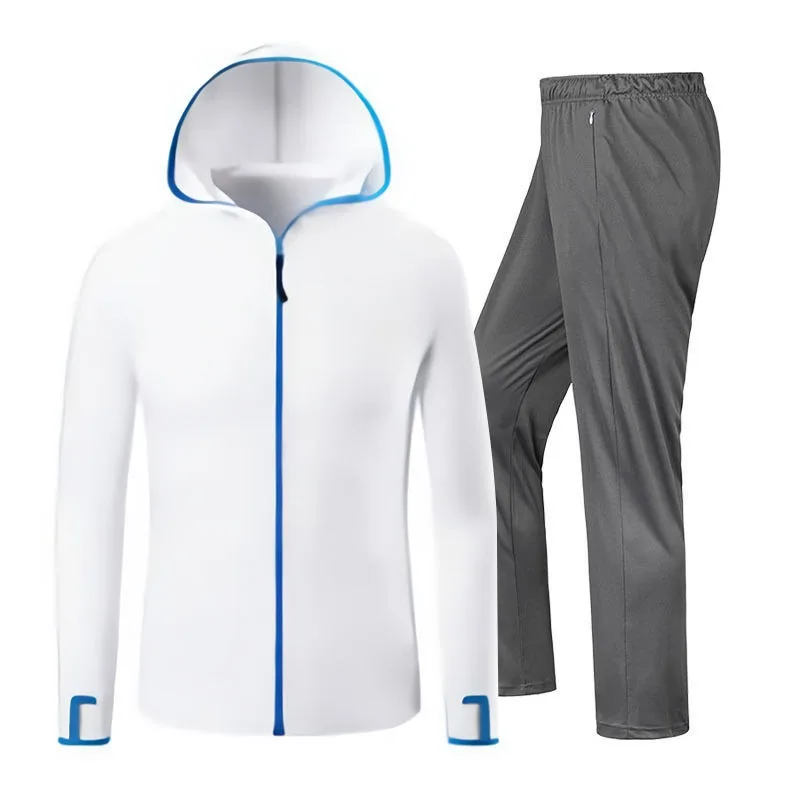 Man's Outdoor Sets Fishing Jerseys Sunscreen T-shirts Ice Feeling Hooded Jackets Anti-UV Quick Dry Beathable Fishing Shirts Pant
Man's Outdoor Sets Fishing Jerseys Sunscreen T-shirts Ice Feeling Hooded Jackets Anti-UV Quick Dry Beathable Fishing Shirts Pant